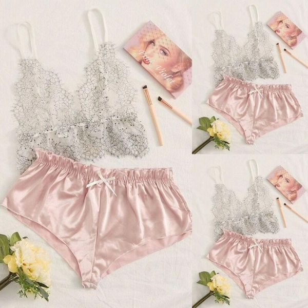 bras sets 2pcs women's pink brief sling thin satin lace splice one-piece wire big bra underwear thong lingerie set, Red;black
bras sets 2pcs women's pink brief sling thin satin lace splice one-piece wire big bra underwear thong lingerie set, Red;black
