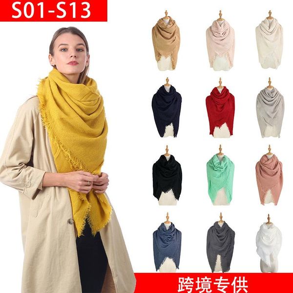 scarves cashmere imitation in autumn and winter increases monochrome square scarf solid color women's air conditioning shawl, Blue;gray
scarves cashmere imitation in autumn and winter increases monochrome square scarf solid color women's air conditioning shawl, Blue;gray