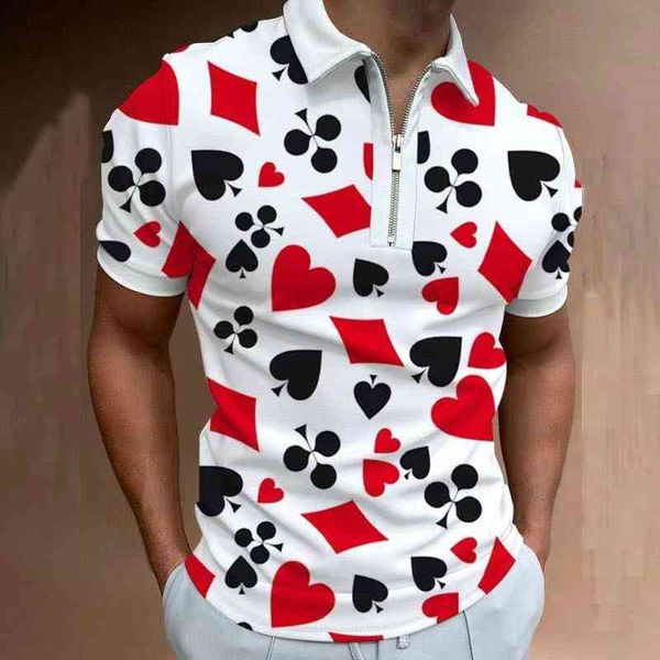 men's summer polo shirts, casual t-shirts, printed cards, zippers, necklin, retail digns, short sved street cloth, White;black
men's summer polo shirts, casual t-shirts, printed cards, zippers, necklin, retail digns, short sved street cloth, White;black