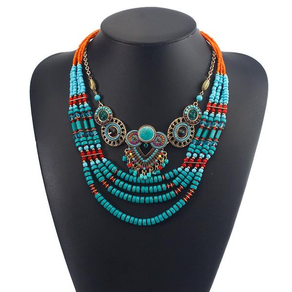 pendant necklaces fashion bohemian necklace multilayer colorful beads bib resin collar statement ethnic, Silver
pendant necklaces fashion bohemian necklace multilayer colorful beads bib resin collar statement ethnic, Silver