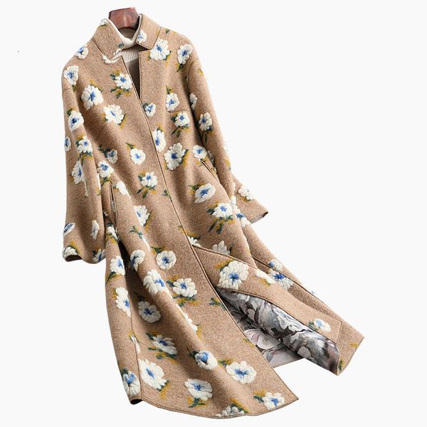 warm winter fall of women wool coat female shearing lady 3d jacquard sheep cut long trench jackets oversize x9q6, Black
warm winter fall of women wool coat female shearing lady 3d jacquard sheep cut long trench jackets oversize x9q6, Black