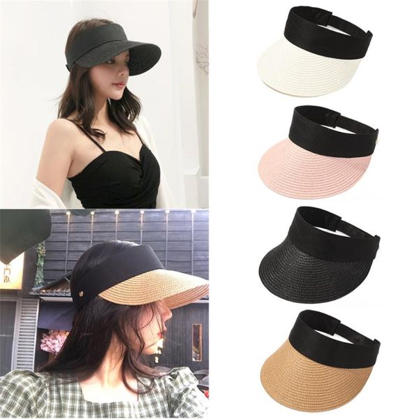 wide brim hats foldable portable beach hat sun roll-up summer casual straw cap visors for women, Blue;gray
wide brim hats foldable portable beach hat sun roll-up summer casual straw cap visors for women, Blue;gray