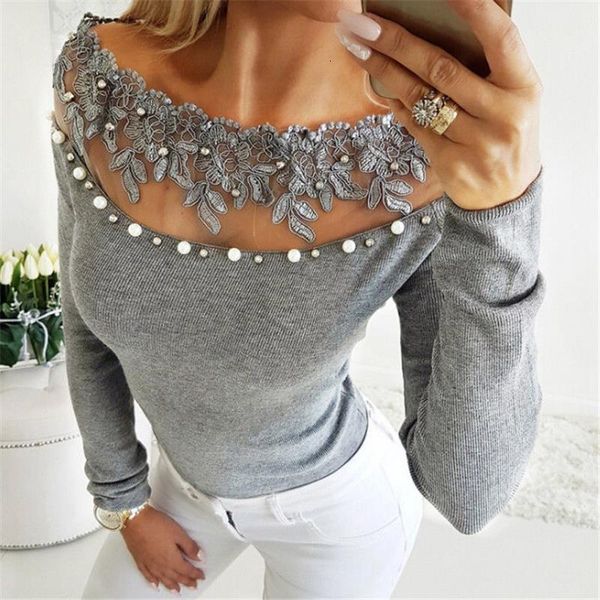 women blouses fashion pearl floral slash neck women long sleeve blouse casual off shoulder ladies shirts and blouses, White
women blouses fashion pearl floral slash neck women long sleeve blouse casual off shoulder ladies shirts and blouses, White