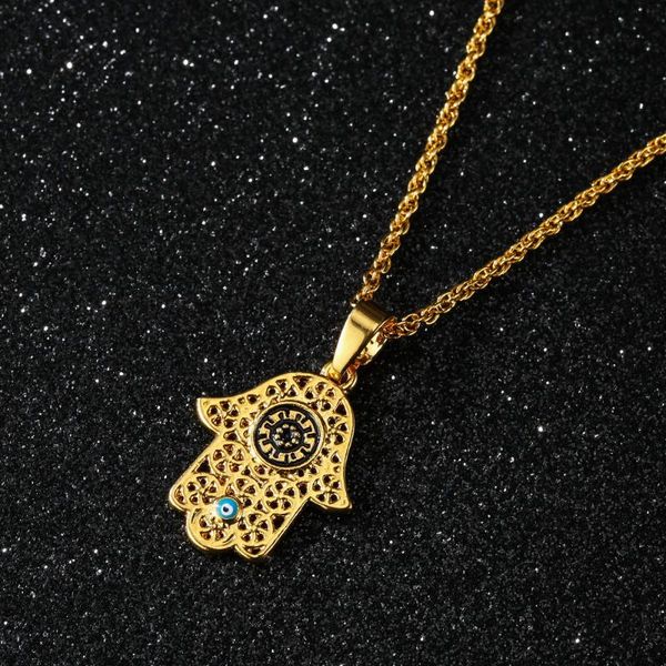 chains 2021 arab middle east wedding gift turkey fatima hand blue eyes palm necklace algeria lady gold collarbone, Silver
chains 2021 arab middle east wedding gift turkey fatima hand blue eyes palm necklace algeria lady gold collarbone, Silver
