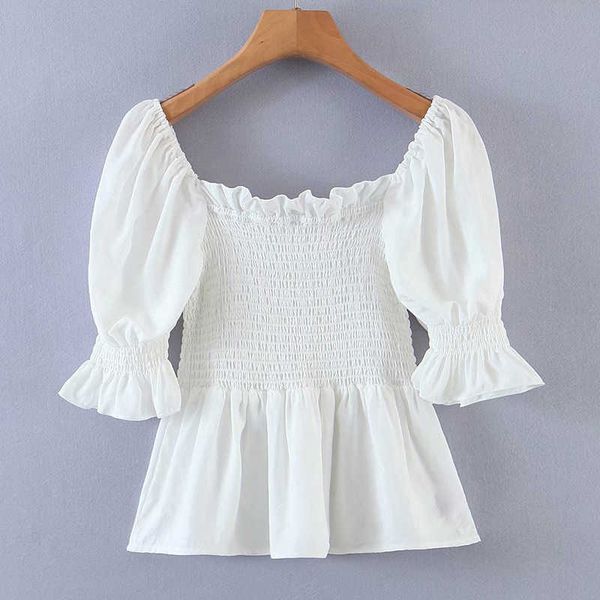 women shirt fashion stretch elastic young student's shirt casual chic short shirts 210601, White
women shirt fashion stretch elastic young student's shirt casual chic short shirts 210601, White