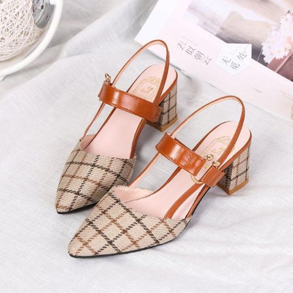 sandals office shoes pointed toe shallow ladies ankle buckle strap soft good quality square heel female slippers, Black
sandals office shoes pointed toe shallow ladies ankle buckle strap soft good quality square heel female slippers, Black