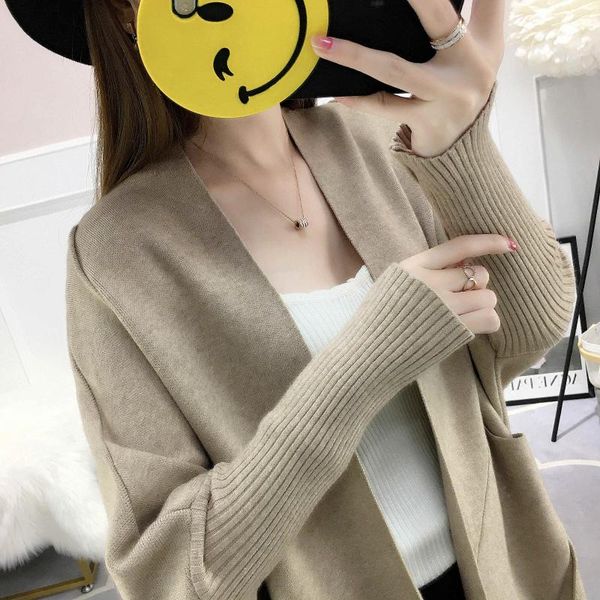 women's knits & tees ladies autumn cardigan long bat sleeve knit sweater coat, White
women's knits & tees ladies autumn cardigan long bat sleeve knit sweater coat, White