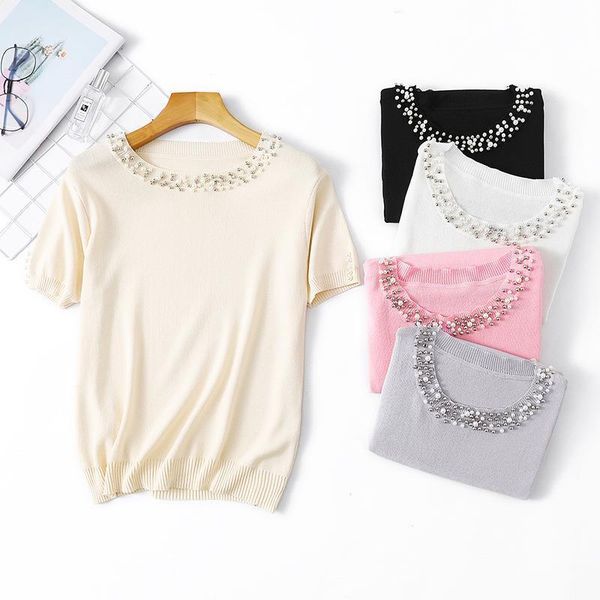 diamonds t shirt women knit t-shirts womens 2021 vogue elegant tshirts knit women o neck short sleeve, White
diamonds t shirt women knit t-shirts womens 2021 vogue elegant tshirts knit women o neck short sleeve, White
