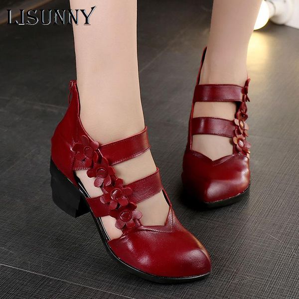 dress shoes lisunny 2021 ethnic style genuine leather women sandals med heels closed toes handmade summer soft outsole casual, Black
dress shoes lisunny 2021 ethnic style genuine leather women sandals med heels closed toes handmade summer soft outsole casual, Black