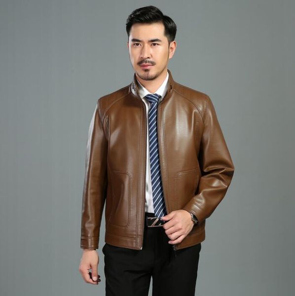 men's fur & faux stand collar mens leather jacket thicken spring motorcycle coat men jackets middle-aged clothes jaqueta de couro stree, Black
men's fur & faux stand collar mens leather jacket thicken spring motorcycle coat men jackets middle-aged clothes jaqueta de couro stree, Black
