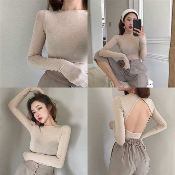 2021 new 3colors autumn korean style soild color short slim long sleeve t-shirt womens back tees shirt femme (r682) 5qvq, White
2021 new 3colors autumn korean style soild color short slim long sleeve t-shirt womens back tees shirt femme (r682) 5qvq, White