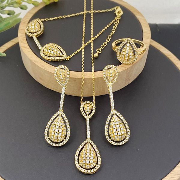 earrings & necklace vanifi fashion jewelry set elegant water drop micro pave with earrings, bracelet and ring for woman banquet gifts, Silver
earrings & necklace vanifi fashion jewelry set elegant water drop micro pave with earrings, bracelet and ring for woman banquet gifts, Silver