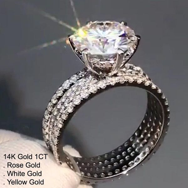 cluster rings 14k white gold 1 moissanite diamond ring women luxury round 4 rows wedding party engagement anniversary ct d color, Golden;silver
cluster rings 14k white gold 1 moissanite diamond ring women luxury round 4 rows wedding party engagement anniversary ct d color, Golden;silver