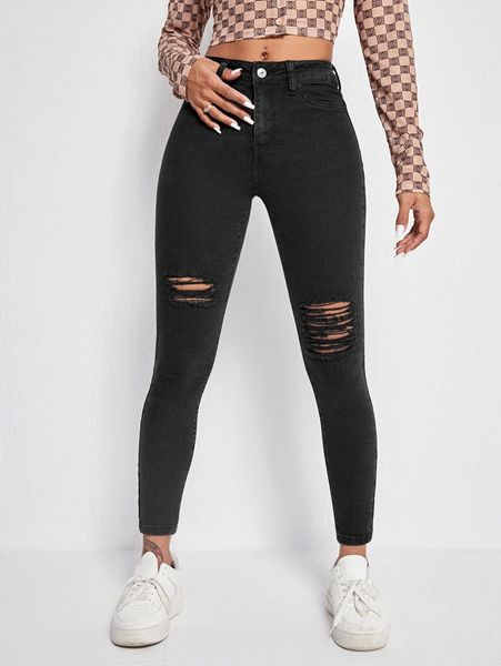 ripped skinny jeans e0re#, Blue