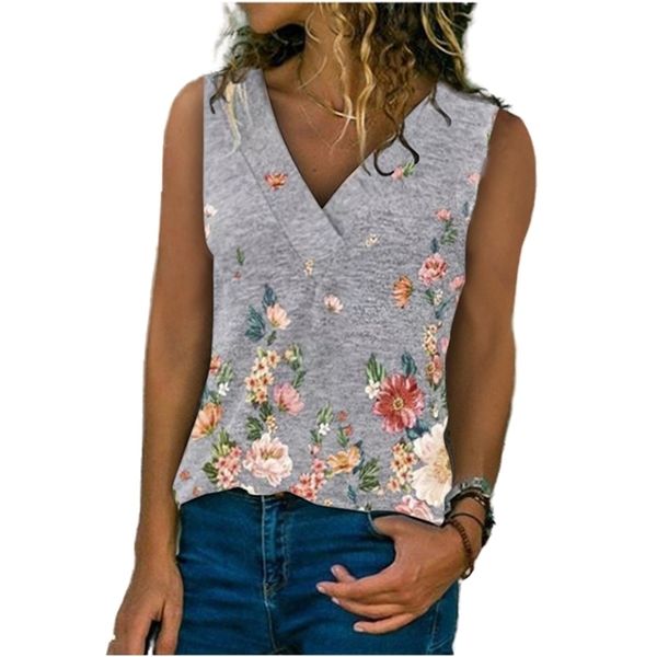 female floral printed t shirt casual streetwear sleeveless tshirts summer slim vest plus size 5xl tee women tank 210705, White
female floral printed t shirt casual streetwear sleeveless tshirts summer slim vest plus size 5xl tee women tank 210705, White