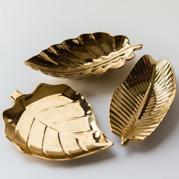 kitchen storage & organization nordic golden leaves decorative tray ceramic jewelry dessert fruit snack plate home decoration
kitchen storage & organization nordic golden leaves decorative tray ceramic jewelry dessert fruit snack plate home decoration