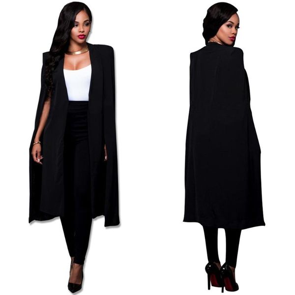 women's suits & blazers autumn women cloak coat long blazer plus size formal office work outwear elegant v-neck suit jacket streetwear, White;black
women's suits & blazers autumn women cloak coat long blazer plus size formal office work outwear elegant v-neck suit jacket streetwear, White;black