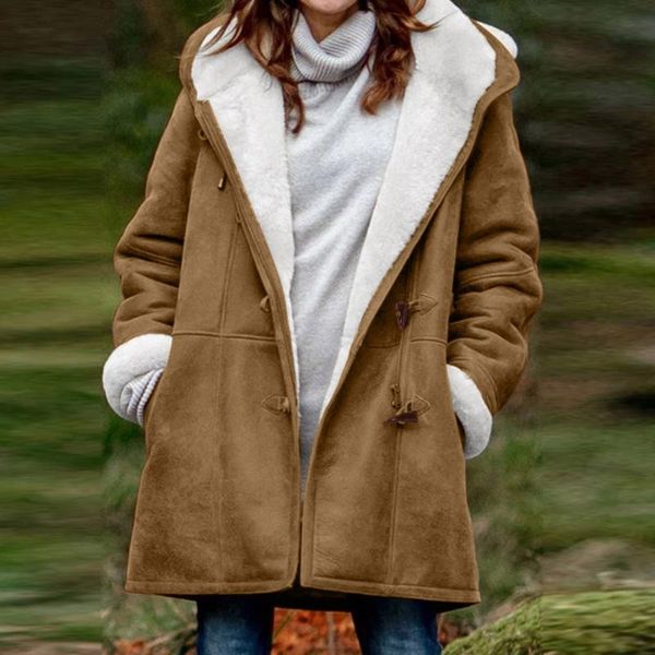 women's jackets hooded jacket women winter parka female outwear thickening cotton coat 2021, Black;brown
women's jackets hooded jacket women winter parka female outwear thickening cotton coat 2021, Black;brown