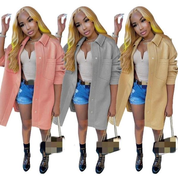 2021 autumn lady's solid fresh woolen coats high waist turn-down collar pockets single-breasted full sleeve midi overcoats, Black;brown
2021 autumn lady's solid fresh woolen coats high waist turn-down collar pockets single-breasted full sleeve midi overcoats, Black;brown