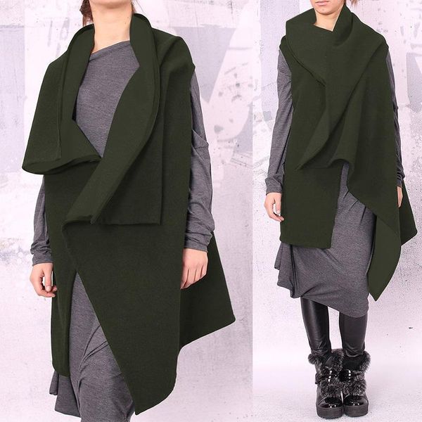 women's vests winter coats jackets women celmia 2021 autumn vintage asymmetrical sleeveless long casual loose solid outwear feminina 5x, Black;white
women's vests winter coats jackets women celmia 2021 autumn vintage asymmetrical sleeveless long casual loose solid outwear feminina 5x, Black;white