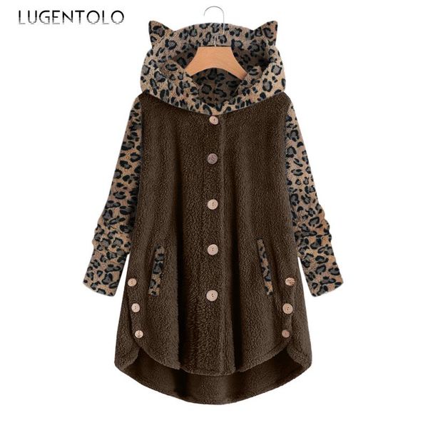 women's hoodies & sweatshirts women plush autumn long sleeve large size button leopard splicing loose female casual hooded, Black
women's hoodies & sweatshirts women plush autumn long sleeve large size button leopard splicing loose female casual hooded, Black