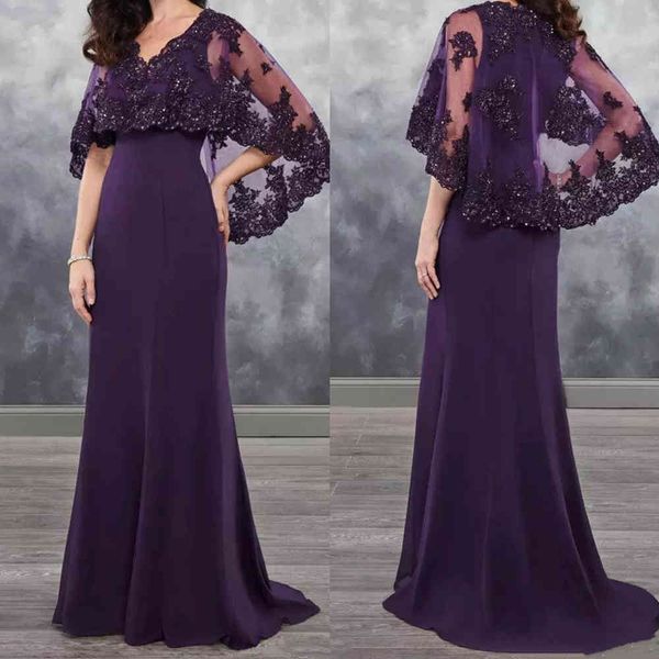 runway dresses long purple mother of bride dress with cape shawl wrap sparkly sequins lace wedding party groom evening gowns sb3d, Black
runway dresses long purple mother of bride dress with cape shawl wrap sparkly sequins lace wedding party groom evening gowns sb3d, Black