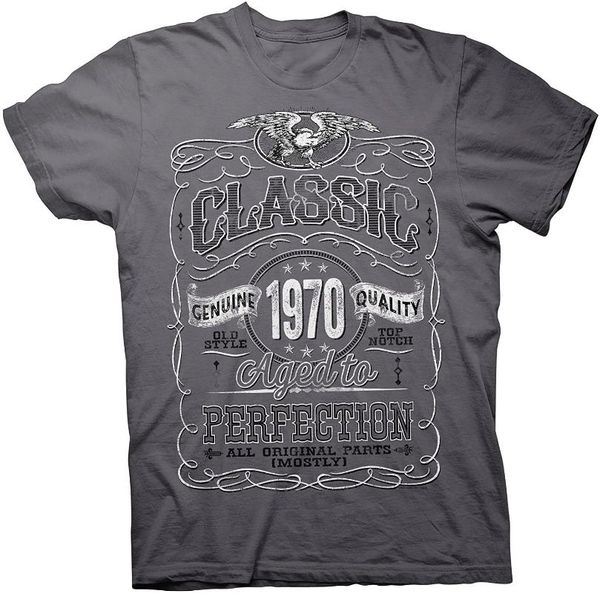 men's t-shirts 51st birthday gift shirt - classic 1970 aged to perfection, White;black
men's t-shirts 51st birthday gift shirt - classic 1970 aged to perfection, White;black