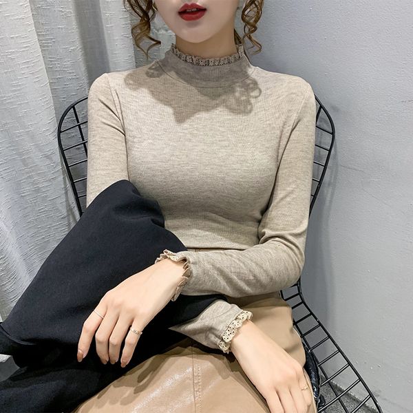 female fashion t-shirt 2021 autumn and winter new half turtleneck plus thick velvet backsleeve shirt a2lm, White
female fashion t-shirt 2021 autumn and winter new half turtleneck plus thick velvet backsleeve shirt a2lm, White