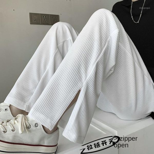 men's pants thin ice silk korean fashion pleated men loose casual streetwear straight-leg trousers, Black
men's pants thin ice silk korean fashion pleated men loose casual streetwear straight-leg trousers, Black