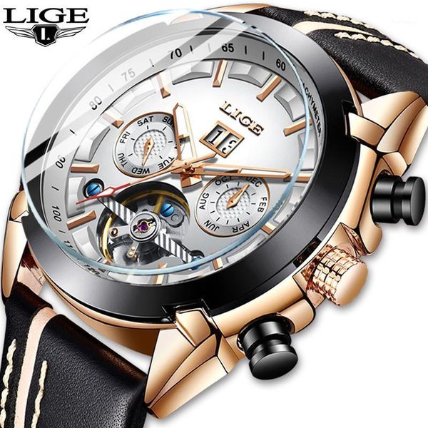 mechanical mens watches lige automatic watch men military leather waterproof sport clock relogio masculino+box wristwatches, Slivery;brown
mechanical mens watches lige automatic watch men military leather waterproof sport clock relogio masculino+box wristwatches, Slivery;brown