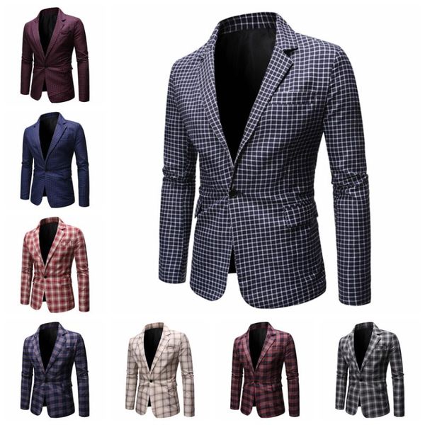men's suits & blazers suit jacket 2022 spring and autumn street plaid casual business slim, White;black
men's suits & blazers suit jacket 2022 spring and autumn street plaid casual business slim, White;black