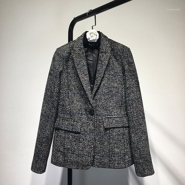 women's suits & blazers 2021 autumn and winter plaid blazer retro check a button suit collar office women wild thin, White;black
women's suits & blazers 2021 autumn and winter plaid blazer retro check a button suit collar office women wild thin, White;black
