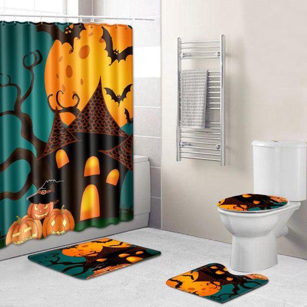 shower curtains halloween pumpkin demon waterproof curtain three/four-piece bathroom accessories bath closestool mat home decor
shower curtains halloween pumpkin demon waterproof curtain three/four-piece bathroom accessories bath closestool mat home decor