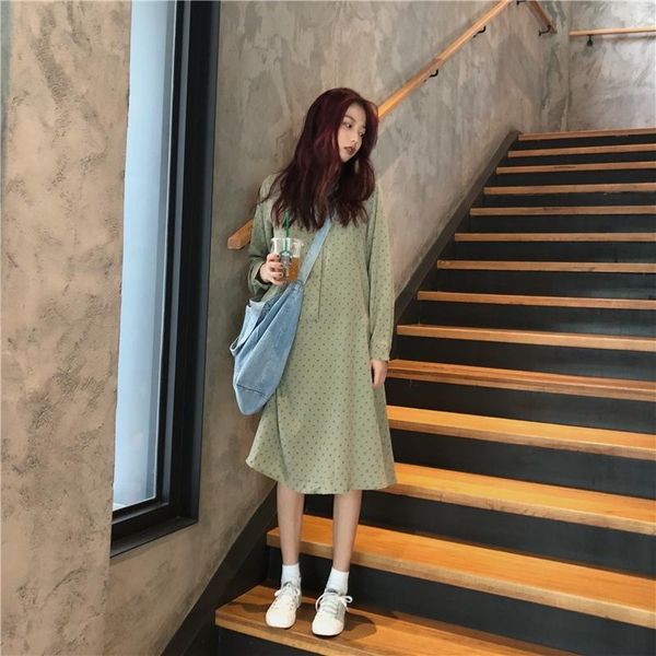 casual dresses sweet long sleeve v-neck polka dot knee dress fashion brand women's clothing spring autumn vestidos korean style aesthet, Black;gray
casual dresses sweet long sleeve v-neck polka dot knee dress fashion brand women's clothing spring autumn vestidos korean style aesthet, Black;gray