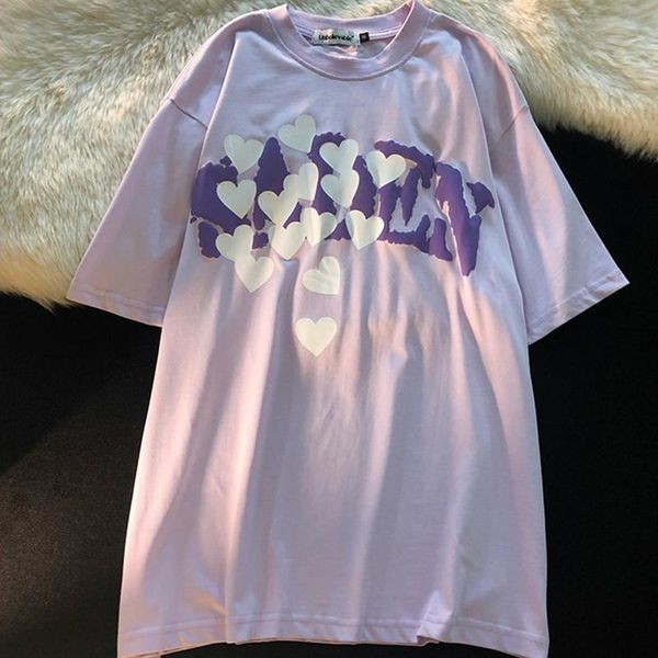 women's t-shirt summer women love heart letter print short sleeve 2021 loose leisure sweet o-neck tee fashion casual ladies top, White
women's t-shirt summer women love heart letter print short sleeve 2021 loose leisure sweet o-neck tee fashion casual ladies top, White