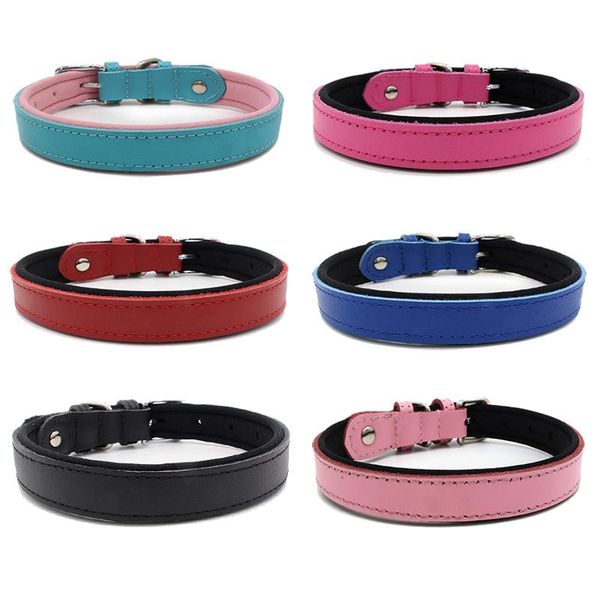 100% dog collars 3 sizes 6 colors genuine leather diving waterproof leather small dog puppy pet collars
100% dog collars 3 sizes 6 colors genuine leather diving waterproof leather small dog puppy pet collars