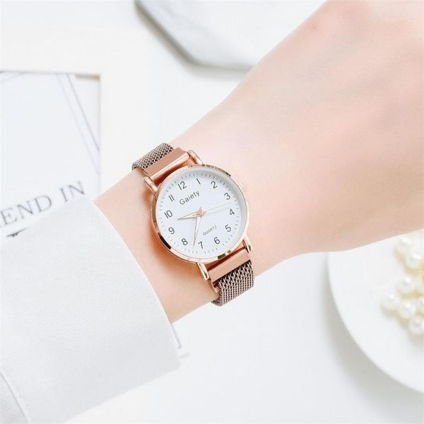 wristwatches minimalist stainless steel women watches fashion magnet buckle ladies rose gold digital scale woman quartz watch, Slivery;brown
wristwatches minimalist stainless steel women watches fashion magnet buckle ladies rose gold digital scale woman quartz watch, Slivery;brown
