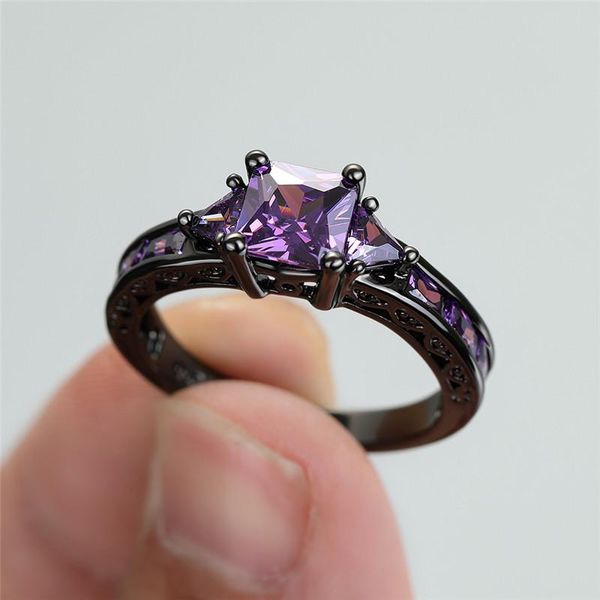 wedding rings vintage female purple crystal stone ring charm 14kt black gold for women punk bride square zircon engagement, Slivery;golden
wedding rings vintage female purple crystal stone ring charm 14kt black gold for women punk bride square zircon engagement, Slivery;golden
