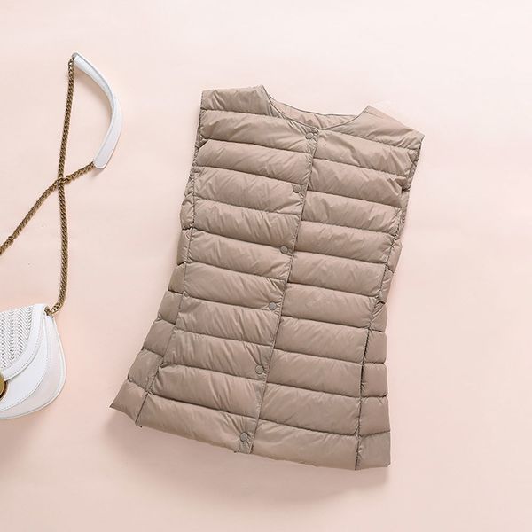 2021 new korean elegant sleeveless down jackets vests for women coat spring winter solid slim waistcoat female tank outwear z6a4, Black
2021 new korean elegant sleeveless down jackets vests for women coat spring winter solid slim waistcoat female tank outwear z6a4, Black