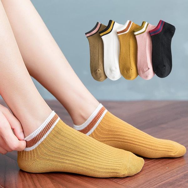 5 pcs autumn and winter thin boat socks double needle matching color luo kou lady lovely invisible socks cotton, Black;white
5 pcs autumn and winter thin boat socks double needle matching color luo kou lady lovely invisible socks cotton, Black;white
