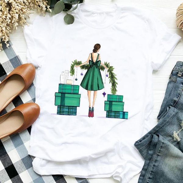 women short sleeve gift girl cartoon new year holiday merry christmas clothes ladies graphic print tee tshirt female t-shirt, White
women short sleeve gift girl cartoon new year holiday merry christmas clothes ladies graphic print tee tshirt female t-shirt, White