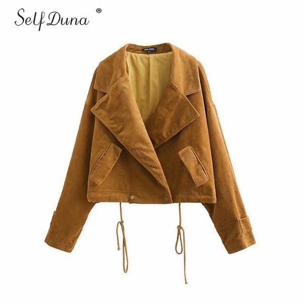 women's jackets self duna 2021 autumn women corduroy jacket winter outwear lace up vintage short coat female basic, Black;brown
women's jackets self duna 2021 autumn women corduroy jacket winter outwear lace up vintage short coat female basic, Black;brown