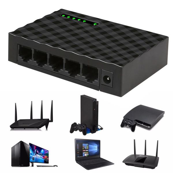 computer cables & connectors 5 port fast gigabit switch 10/100/1000mbps mini rj45 deskethernet network lan hub adapter switching shunt
computer cables & connectors 5 port fast gigabit switch 10/100/1000mbps mini rj45 deskethernet network lan hub adapter switching shunt