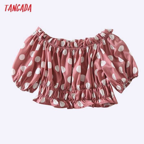 tangada women retro dots print crop shirt short sleeve summer chic female slim shirt 6h94 210609, White
tangada women retro dots print crop shirt short sleeve summer chic female slim shirt 6h94 210609, White