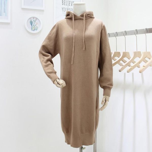 autumn winter new korean fashion hooded long sweater dress midi length casual loose basic thick knitted dresses ladies robe pull, Black;gray
autumn winter new korean fashion hooded long sweater dress midi length casual loose basic thick knitted dresses ladies robe pull, Black;gray