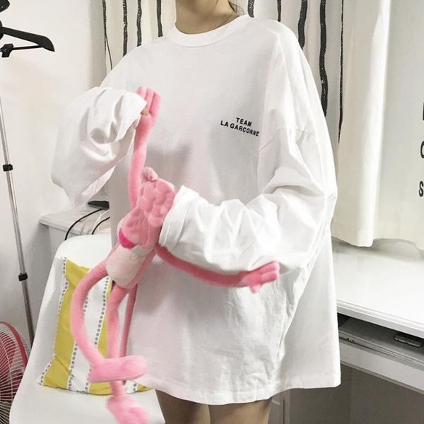 women's t-shirt large size xxl t-shirts women loose long-sleeve female spring simple oversize hip hop streetwear students clothing, White
women's t-shirt large size xxl t-shirts women loose long-sleeve female spring simple oversize hip hop streetwear students clothing, White
