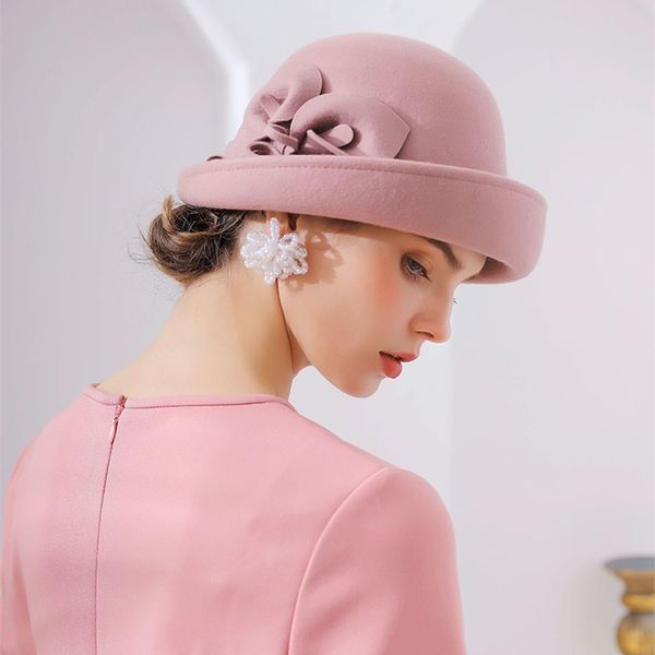 100% wool felt flanging floral fedora's autumn winter cloche hats elegant banquet fedora hat 211119, Blue;gray
100% wool felt flanging floral fedora's autumn winter cloche hats elegant banquet fedora hat 211119, Blue;gray