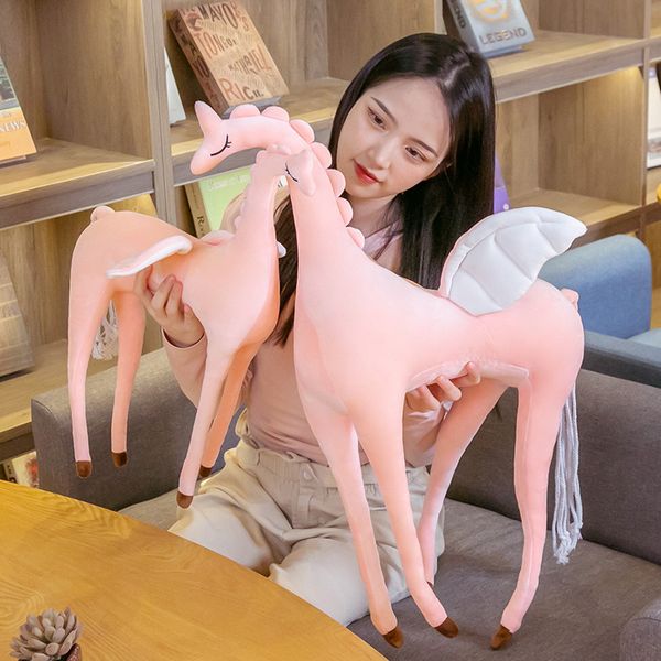 

80cm Cute Plush Unicorn Toys Stuffed Animal Soft Plushie Beautiful Angel Unicornio Doll Birthday Gift for Girls Kids Decor
