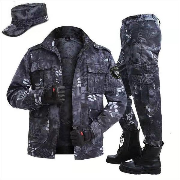 spring autumn black python men tracksuit camouflage overalls suit military training welder wear resistant labor insurance workwear, Gray
spring autumn black python men tracksuit camouflage overalls suit military training welder wear resistant labor insurance workwear, Gray