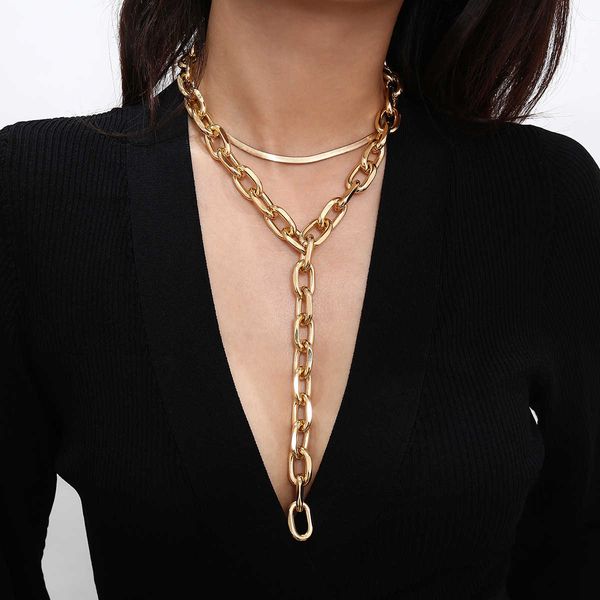 jewelry personality long exaggerated geometric simple snake bone y-shaped tassel chain necklace, Silver
jewelry personality long exaggerated geometric simple snake bone y-shaped tassel chain necklace, Silver